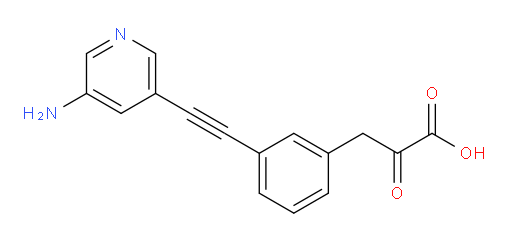 3-(3-((5-aminopyridin-3-yl)ethynyl)phenyl)-2-oxopropanoic acid