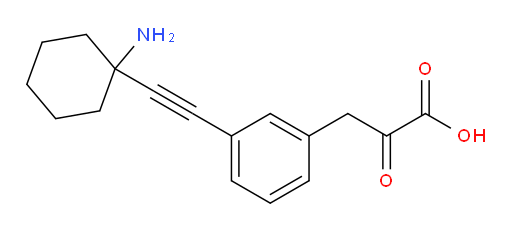 3-(3-((1-aminocyclohexyl)ethynyl)phenyl)-2-oxopropanoic acid