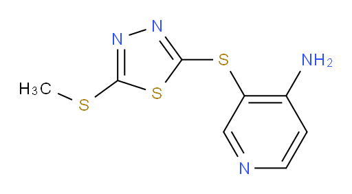 3-((5-(methylthio)-1,3,4-thiadiazol-2-yl)thio)pyridin-4-amine