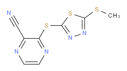 3-((5-(methylthio)-1,3,4-thiadiazol-2-yl)thio)pyrazine-2-carbonitrile