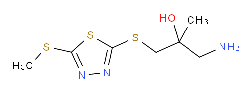 1-amino-2-methyl-3-((5-(methylthio)-1,3,4-thiadiazol-2-yl)thio)propan-2-ol
