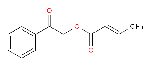 (E)-2-oxo-2-phenylethyl but-2-enoate