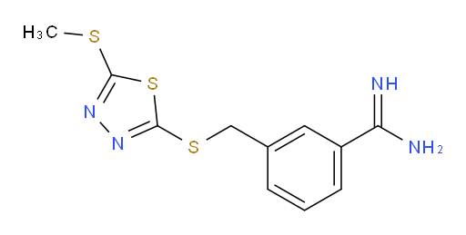 3-(((5-(methylthio)-1,3,4-thiadiazol-2-yl)thio)methyl)benzimidamide