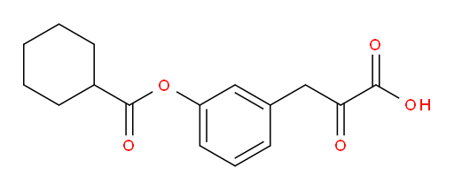 3-(3-((cyclohexanecarbonyl)oxy)phenyl)-2-oxopropanoic acid