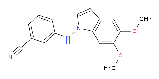 3-((5,6-dimethoxy-1H-indol-1-yl)amino)benzonitrile