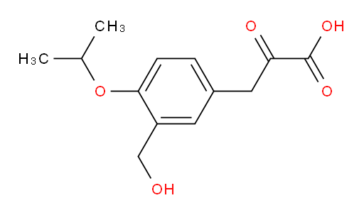 3-(3-(hydroxymethyl)-4-isopropoxyphenyl)-2-oxopropanoic acid