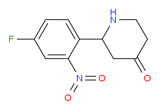 2-(4-fluoro-2-nitrophenyl)piperidin-4-one