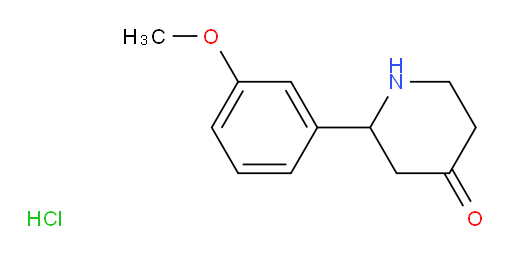 2-(3-methoxyphenyl)piperidin-4-one hydrochloride