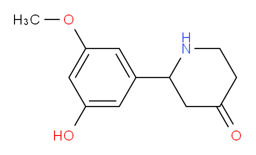 2-(3-hydroxy-5-methoxyphenyl)piperidin-4-one