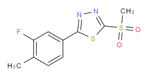 2-(3-fluoro-4-methylphenyl)-5-(methylsulfonyl)-1,3,4-thiadiazole