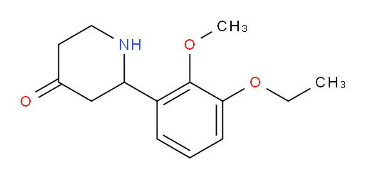 2-(3-ethoxy-2-methoxyphenyl)piperidin-4-one