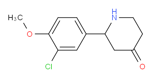 2-(3-chloro-4-methoxyphenyl)piperidin-4-one