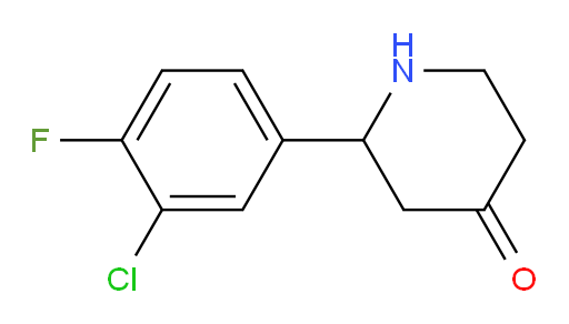 2-(3-chloro-4-fluorophenyl)piperidin-4-one