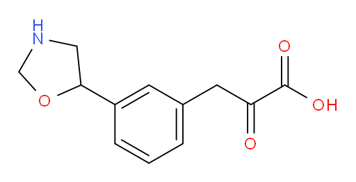 3-(3-(oxazolidin-5-yl)phenyl)-2-oxopropanoic acid