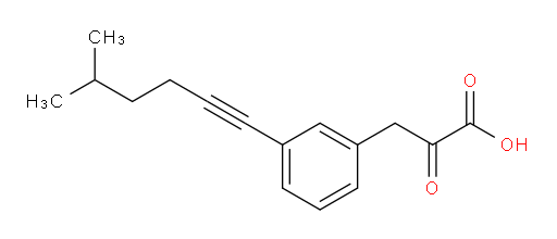 3-(3-(5-methylhex-1-yn-1-yl)phenyl)-2-oxopropanoic acid