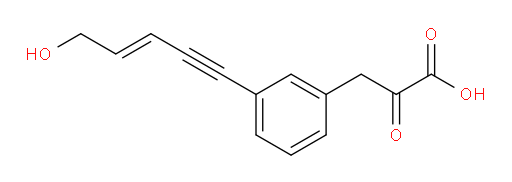(E)-3-(3-(5-hydroxypent-3-en-1-yn-1-yl)phenyl)-2-oxopropanoic acid