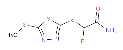 2-fluoro-2-((5-(methylthio)-1,3,4-thiadiazol-2-yl)thio)acetamide