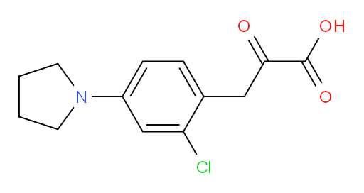 3-(2-chloro-4-(pyrrolidin-1-yl)phenyl)-2-oxopropanoic acid