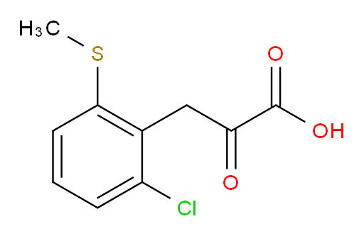 3-(2-chloro-6-(methylthio)phenyl)-2-oxopropanoic acid