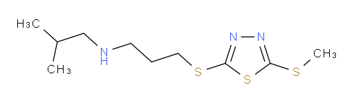 N-isobutyl-3-((5-(methylthio)-1,3,4-thiadiazol-2-yl)thio)propan-1-amine