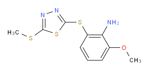 2-methoxy-6-((5-(methylthio)-1,3,4-thiadiazol-2-yl)thio)aniline