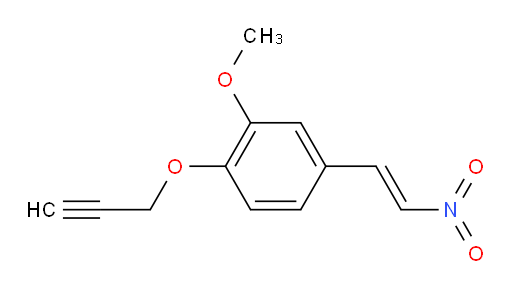 (E)-2-methoxy-4-(2-nitrovinyl)-1-(prop-2-yn-1-yloxy)benzene