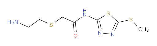2-((2-aminoethyl)thio)-N-(5-(methylthio)-1,3,4-thiadiazol-2-yl)acetamide