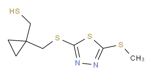 (1-(((5-(methylthio)-1,3,4-thiadiazol-2-yl)thio)methyl)cyclopropyl)methanethiol