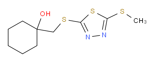 1-(((5-(methylthio)-1,3,4-thiadiazol-2-yl)thio)methyl)cyclohexanol