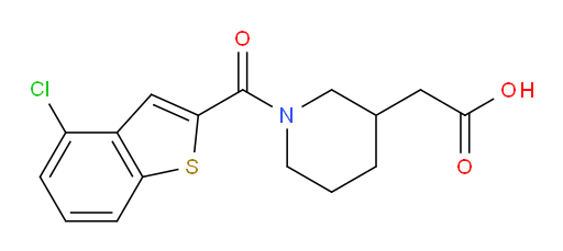 2-(1-(4-chlorobenzo[b]thiophene-2-carbonyl)piperidin-3-yl)acetic acid