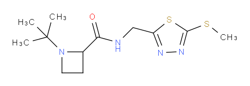1-(tert-butyl)-N-((5-(methylthio)-1,3,4-thiadiazol-2-yl)methyl)azetidine-2-carboxamide