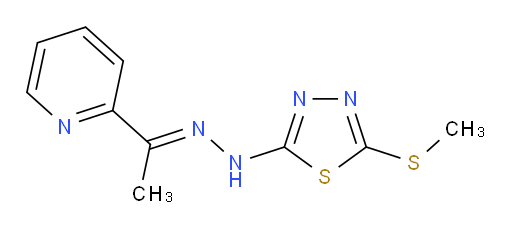 (E)-2-(methylthio)-5-(2-(1-(pyridin-2-yl)ethylidene)hydrazinyl)-1,3,4-thiadiazole