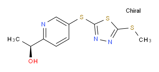 (S)-1-(5-((5-(methylthio)-1,3,4-thiadiazol-2-yl)thio)pyridin-2-yl)ethanol