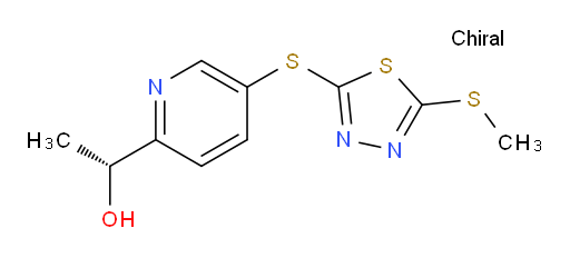 (R)-1-(5-((5-(methylthio)-1,3,4-thiadiazol-2-yl)thio)pyridin-2-yl)ethanol