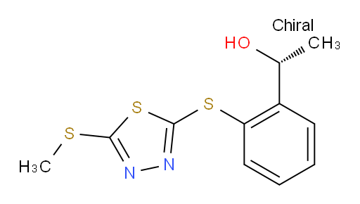 (R)-1-(2-((5-(methylthio)-1,3,4-thiadiazol-2-yl)thio)phenyl)ethanol