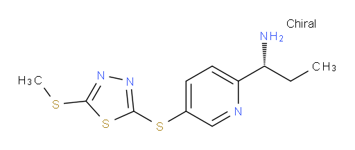 (R)-1-(5-((5-(methylthio)-1,3,4-thiadiazol-2-yl)thio)pyridin-2-yl)propan-1-amine