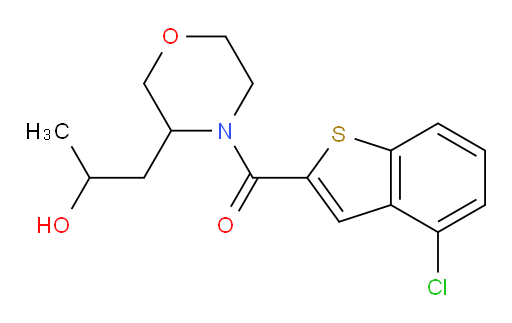 (4-chlorobenzo[b]thiophen-2-yl)(3-(2-hydroxypropyl)morpholino)methanone