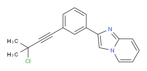 2-(3-(3-chloro-3-methylbut-1-yn-1-yl)phenyl)imidazo[1,2-a]pyridine