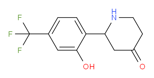 2-(2-hydroxy-4-(trifluoromethyl)phenyl)piperidin-4-one