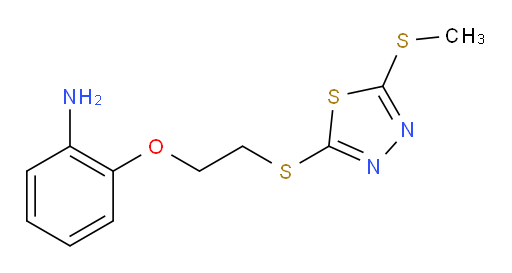 2-(2-((5-(methylthio)-1,3,4-thiadiazol-2-yl)thio)ethoxy)aniline