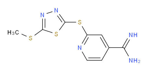 2-((5-(methylthio)-1,3,4-thiadiazol-2-yl)thio)isonicotinimidamide