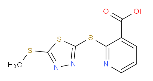 2-((5-(methylthio)-1,3,4-thiadiazol-2-yl)thio)nicotinic acid