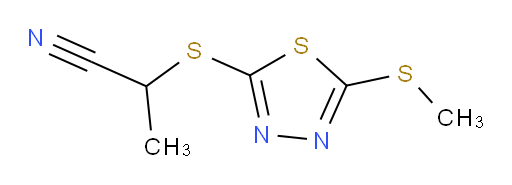 2-((5-(methylthio)-1,3,4-thiadiazol-2-yl)thio)propanenitrile