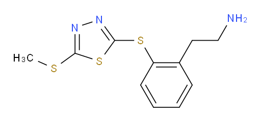 2-(2-((5-(methylthio)-1,3,4-thiadiazol-2-yl)thio)phenyl)ethanamine