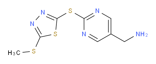 (2-((5-(methylthio)-1,3,4-thiadiazol-2-yl)thio)pyrimidin-5-yl)methanamine