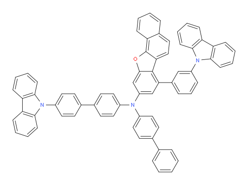 N-(4'-(9H-carbazol-9-yl)-[1,1'-biphenyl]-4-yl)-7-(3-(9H-carbazol-9-yl)phenyl)-N-([1,1'-biphenyl]-4-yl)naphtho[1,2-b]benzofuran-9-amine