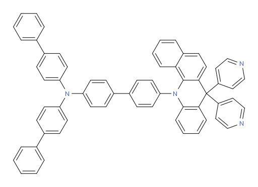 N,N-di([1,1'-biphenyl]-4-yl)-4'-(7,7-di(pyridin-4-yl)benzo[c]acridin-12(7H)-yl)-[1,1'-biphenyl]-4-amine