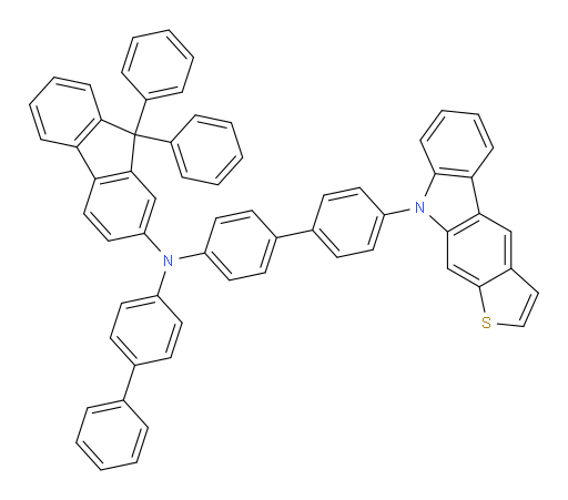N-(4'-(9H-thieno[2,3-b]carbazol-9-yl)-[1,1'-biphenyl]-4-yl)-N-([1,1'-biphenyl]-4-yl)-9,9-diphenyl-9H-fluoren-2-amine