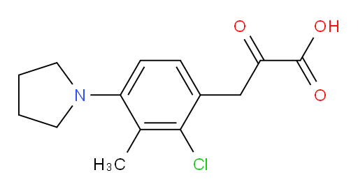 3-(2-chloro-3-methyl-4-(pyrrolidin-1-yl)phenyl)-2-oxopropanoic acid