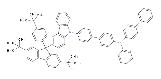 N-([1,1'-biphenyl]-4-yl)-4'-(3-(2,7-di-tert-butyl-9-(4-(tert-butyl)phenyl)-9H-fluoren-9-yl)-9H-carbazol-9-yl)-N-phenyl-[1,1'-biphenyl]-4-amine